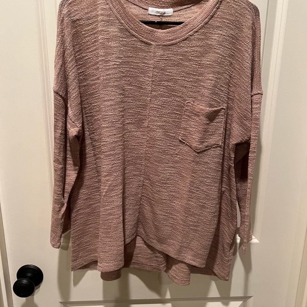 Cherish long sleeve mauve shirt, size M
